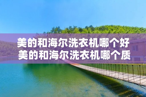 美的和海尔洗衣机哪个好 美的和海尔洗衣机哪个质量好
