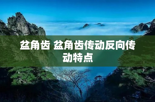 盆角齿 盆角齿传动反向传动特点 盆角齿 盆角齿传动反向传动特点
