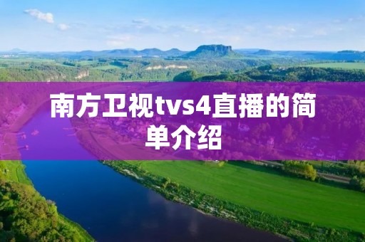 南方卫视tvs4直播的简单介绍 南方卫视tvs4直播的简单介绍