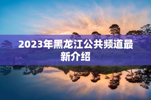2023年黑龙江公共频道最新介绍