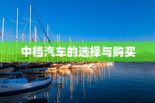 中档汽车的选择与购买 中档汽车的选择与购买