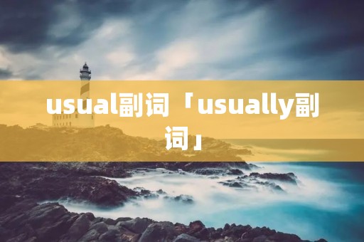 usual副词「usually副词」