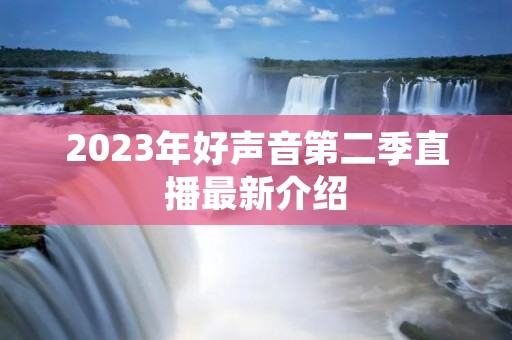 2023年好声音第二季直播最新介绍 2023年好声音第二季直播最新介绍