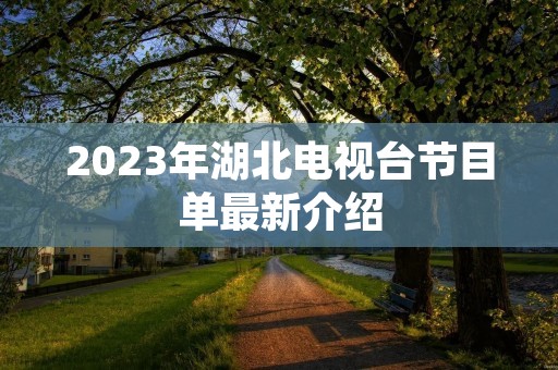 2023年湖北电视台节目单最新介绍 2023年湖北电视台节目单最新介绍