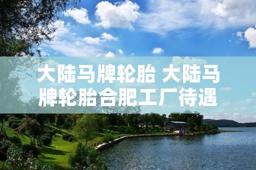 大陆马牌轮胎 大陆马牌轮胎合肥工厂待遇