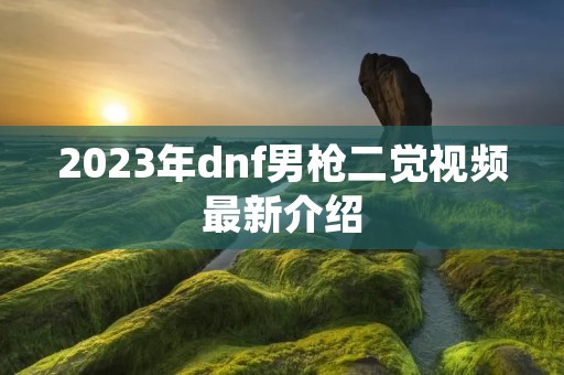 2023年dnf男枪二觉视频最新介绍