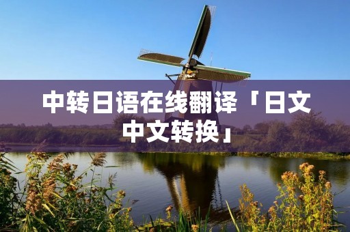 中转日语在线翻译「日文中文转换」