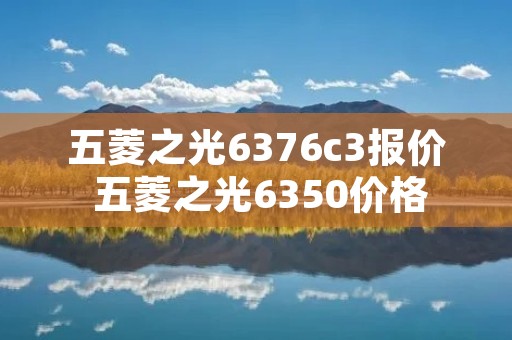 五菱之光6376c3报价 五菱之光6350价格
