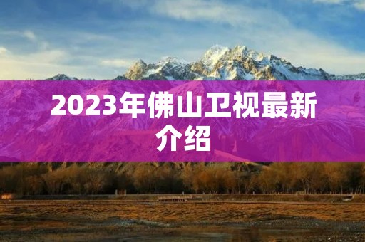 2023年佛山卫视最新介绍