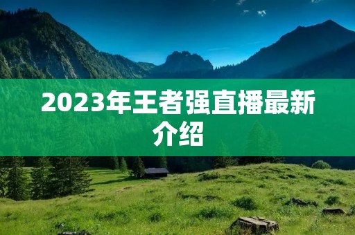 2023年王者强直播最新介绍