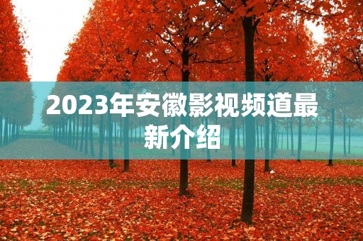 2023年安徽影视频道最新介绍
