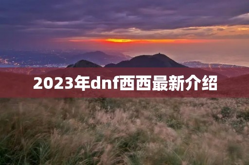 2023年dnf西西最新介绍