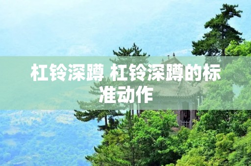 杠铃深蹲 杠铃深蹲的标准动作