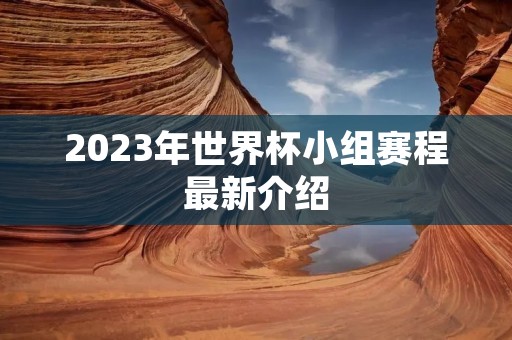 2023年世界杯小组赛程最新介绍