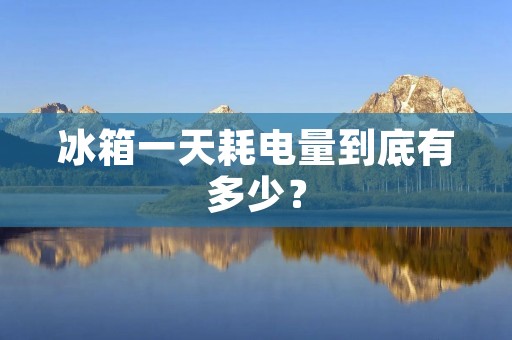 冰箱一天耗电量到底有多少？