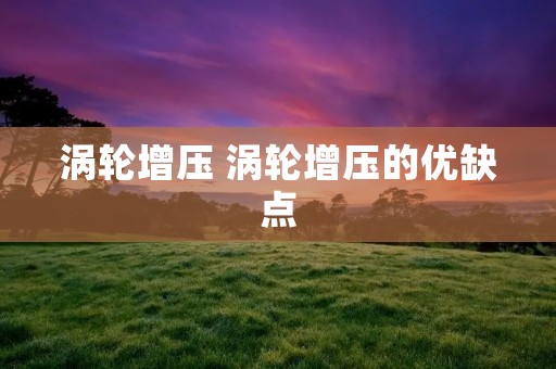 涡轮增压 涡轮增压的优缺点 涡轮增压 涡轮增压的优缺点