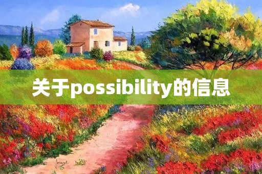 关于possibility的信息