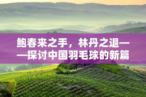 鲍春来之手,林丹之退——探讨中国羽毛球的新篇章 鲍春来之手,林丹之退——探讨中国羽毛球的新篇章