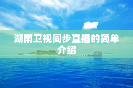 湖南卫视同步直播的简单介绍