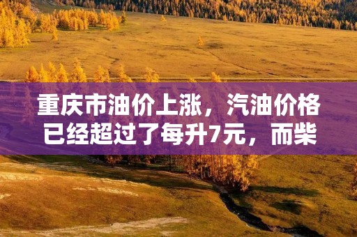 重庆市油价上涨,汽油价格已经超过了每升7元,而柴油价格也达到了每升6.6元。这个价格上涨是由于原油价格上涨和国内炼油厂调整价格政策所致。 重庆市油价上涨,汽油价格已经超过了每升7元,而柴油价格也达到了每升6.6元。这个价格上涨是由于原油价格上涨和国内炼油厂调整价格政策所致。