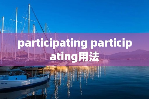 participating participating用法