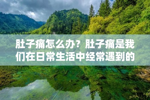 肚子痛怎么办？肚子痛是我们在日常生活中经常遇到的问题，它可以是轻微的不适，也可以是剧烈的疼痛。肚子痛的原因有很多种，包括消化系统问题、生殖系统问题、泌尿系统问题等等。本文将详细描述肚子痛的原因、症状和治疗方法。