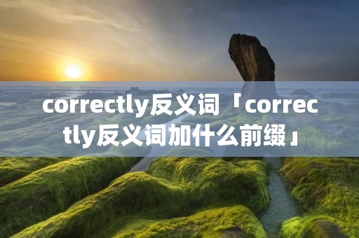 correctly反义词「correctly反义词加什么前缀」
