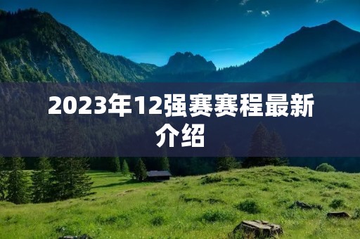 2023年12强赛赛程最新介绍