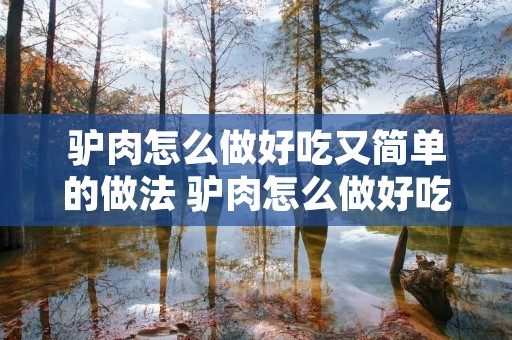 驴肉怎么做好吃又简单的做法 驴肉怎么做好吃又简单的做法酱驴肉煮多久