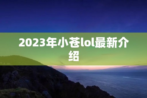 2023年小苍lol最新介绍 2023年小苍lol最新介绍