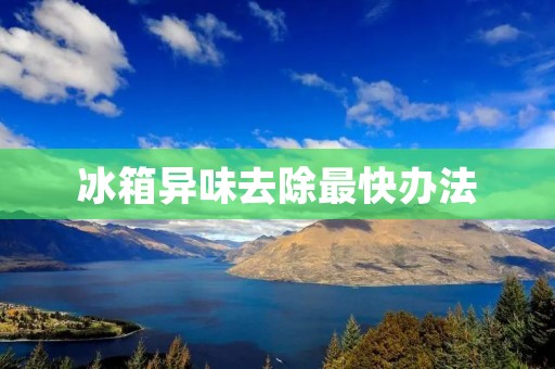 冰箱异味去除最快办法