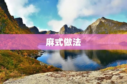 麻式做法:一种高效实用的解决方案 麻式做法:一种高效实用的解决方案
