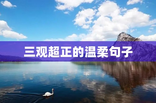 三观超正的温柔句子:用温暖的话语传递真挚的情感