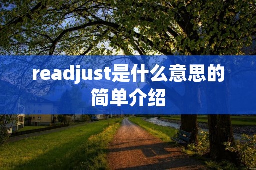 readjust是什么意思的简单介绍