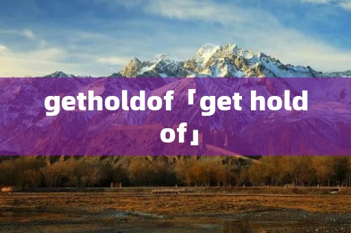 getholdof「get hold of」