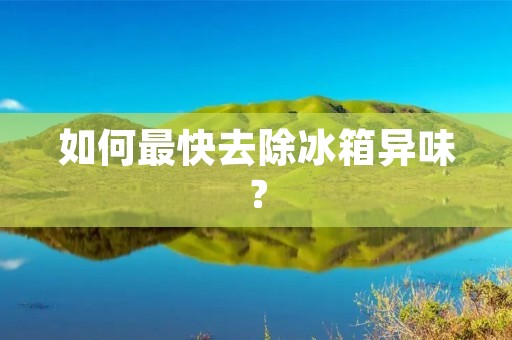 如何最快去除冰箱异味？