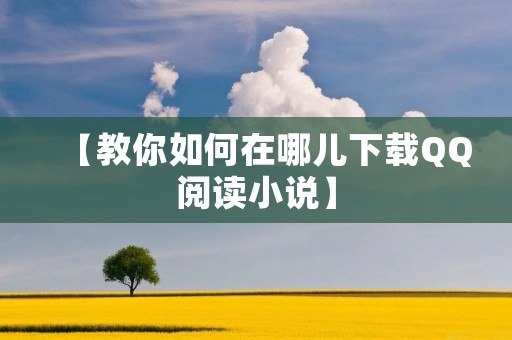 【教你如何在哪儿下载QQ阅读小说】