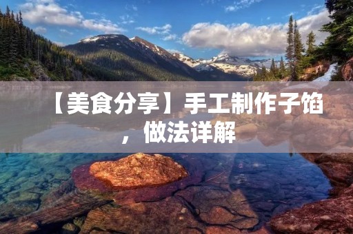 【美食分享】手工制作子馅,做法详解 【美食分享】手工制作子馅,做法详解