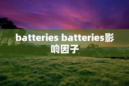 batteries batteries影响因子