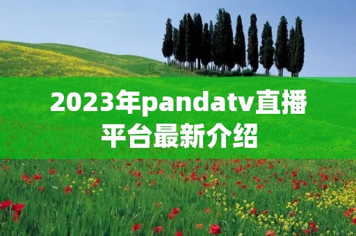 2023年pandatv直播平台最新介绍