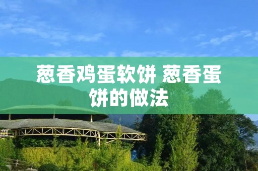 葱香鸡蛋软饼 葱香蛋饼的做法