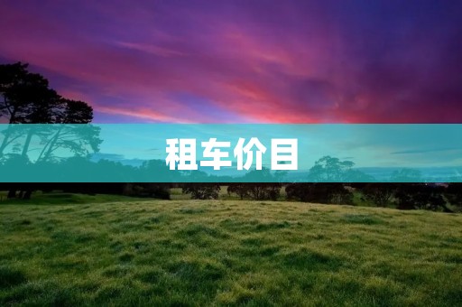 租车价目:如何选择最优惠的租车方案 租车价目:如何选择最优惠的租车方案