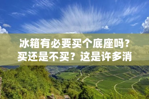 冰箱有必要买个底座吗？买还是不买？这是许多消费者在购买冰箱时所面临的一个问题。底座是一种可选的冰箱配件，它可以提高冰箱的高度，使您更容易存储和取出食物，同时还可以提高冰箱的美观度。但是，底座也会增加您的购买成本。那么，是否值得购买底座呢？本文将探讨这个问题，帮助您做出明智的决定。