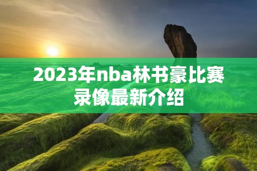 2023年nba林书豪比赛录像最新介绍
