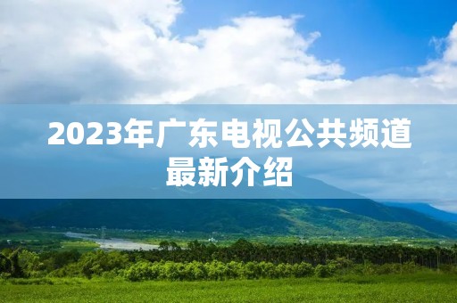 2023年广东电视公共频道最新介绍 2023年广东电视公共频道最新介绍