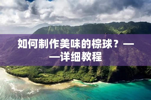 如何制作美味的棕球?——详细教程 如何制作美味的棕球?——详细教程