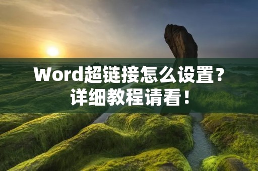 Word超链接怎么设置?详细教程请看!