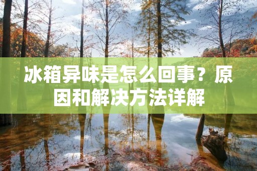 冰箱异味是怎么回事？原因和解决方法详解