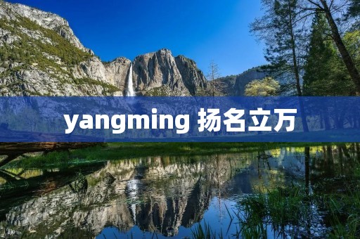 yangming 扬名立万