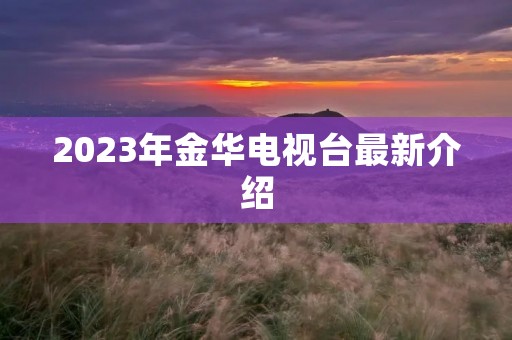 2023年金华电视台最新介绍